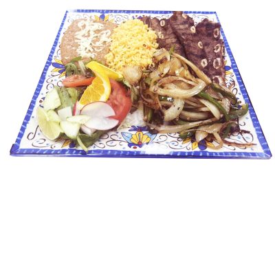 mar y tierra carne asada platillo